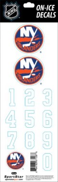 Sport Star Samolepky na Helmu New York Islanders NHL Decals White