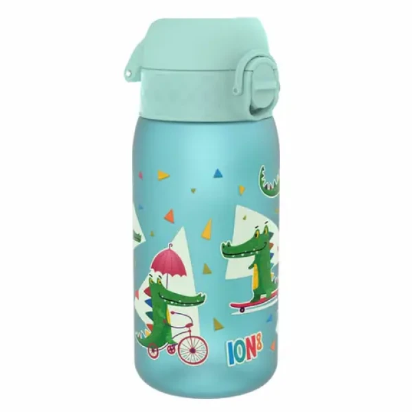 Ion8 Leak Proof Dětská láhev Crocodiles tyrkysová 350 ml (619098091021)