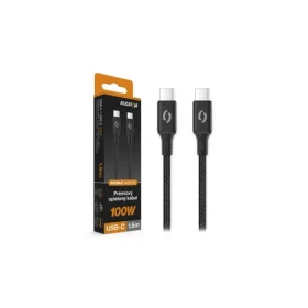 Aligator Datový kabel PREMIUM 5A 100W / USB-C/USB-C / černý (DATKP77)