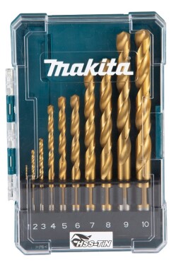 Sada vrtáků do kovu Makita HSS-TiN 10 ks D-72849