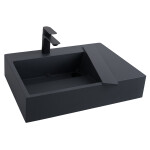 REA - Umyvadlo Archi 90 CM Grey MATT na desku - konglomerát REA-U4304