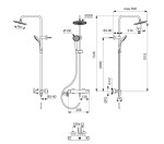 IDEAL STANDARD - Cerafine O Sprchový set s baterií, průměr 20 cm, 1 proud, černá BC750XG