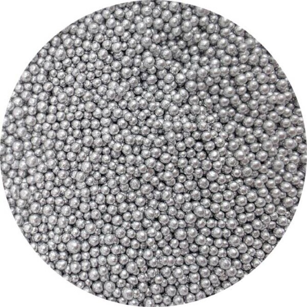 Cukrové perličky metalické stříbrné 3-4mm 80g - I LOVE CAKES