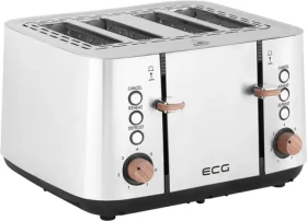 ECG ST 4767 Timber bílá / topinkovač / 1850 W / 4 topinky / 7 stupňů opekání / rozpékání (100001916051)