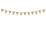 PartyDeco girlanda s praporky přírodní kraft