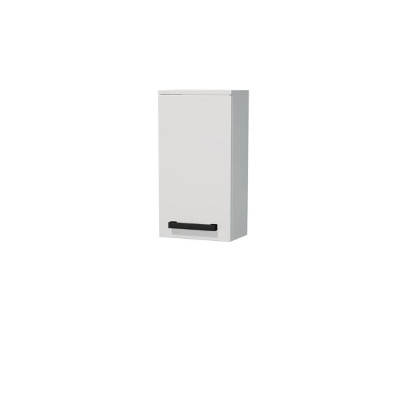 Koupelnová skříňka nízká s černou úchytkou SAT Cube Way 32,5x63x20 cm bílá lesk lesk/mat CUBE3CH32BL CUBE3CH32BL