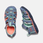 Dětské sandály SEACAMP II CNX, FLINT STONE/OCEAN WAVE, keen, 1022990/1022975, modrá - 24