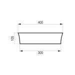 HOPA - Umyvadlo SPIGOLO PIANO 40 × 40 × 10,5 cm - na desku OLKLT2245