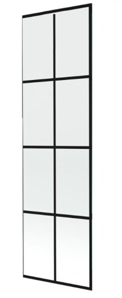 MEXEN - NEXT sklo k vanové zástěně 90x150 fix 6mm, černý dekor 895-090-000-00-77