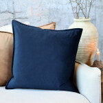 Chic Antique Sametový povlak na polštář Aix Indigo Blue 50 × 50 cm, modrá barva, textil