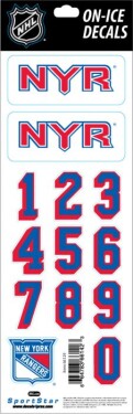 Sport Star Samolepky na helmu New York Rangers NHL Decals
