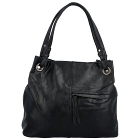 Praktická dámská koženková kabelka na rameno Milagros, černá