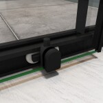 H K - Sprchový kout čtvercový, SIMPLE BLACK 100x100 L/P varianta, rohový vstup SE-SIMPLEBL10