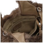 Módní dámská plyšová kabelka do ruky Viorica, hnědá