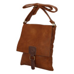 Praktická dámská koženková crossbody Ariel, koňaková