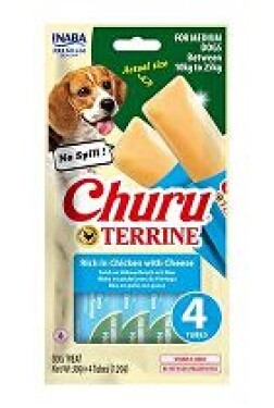 Churu Dog Terrine kuřecí se sýrem plemena M 4x30g