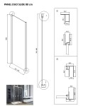 BESCO - Boční panel ke sprchovým dveřím DUO SLIDE - Barva rámu - Chrom/Leštěný hliník (ALU), Rozměr A - 80, Rozměr C - 195, Směr zavírání - Univerzální Levé / Pravé, Výplň - Čiré bezpečnostní sklo - 6 mm BCDUOSL80PSCC