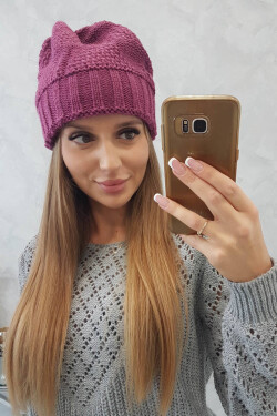 Dámská čepice Danuta K331 tmavě fialová UNI