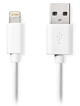 Nedis Lightning kabel 2 m bílá / Datový kabel / USB-A (M) - Lightning 8-pin (M) (CCGL39300WT20)