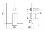 PAFFONI - Level Baterie pod omítku pro 2 spotřebiče, chrom LEABOX015CR