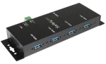 StarTech USB 3.0 Hub 4 porty černá / USB hub / 4x USB-A / 5 Gbps / napájecí adaptér (ST4300USBM)