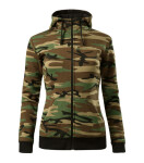 Camo Zipper mikina dámská camouflage brown L