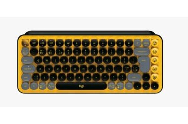 Logitech POP Keys žlutá / mechanická klávesnice / bezdrátová / mechanická / BT / UK layout (920-010573)