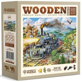 Dřevěné puzzle Železnice 505 dílků