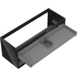 MEXEN - Box-A skříňka pro umyvadlo 120, 2 zásuvky, černá lesk 91AX0-1200-470-2-70