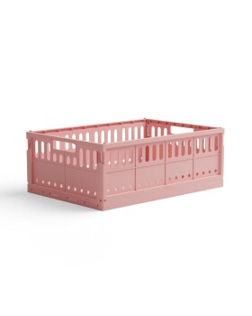 Made Crate Skládací přepravka Candyfloss Pink – maxi, růžová barva, plast