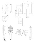 OMNIRES - PARMA podomítková sprchová baterie chrom /CR/ SYSPMW01CR