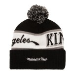 Mitchell & Ness Pánská zimní čepice Los Angeles Kings NHL Block Sweep Pom Knit