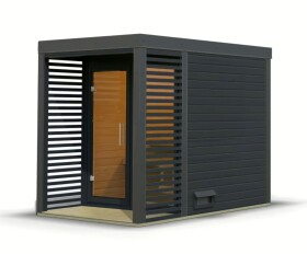 Finská sauna – KARIBU ARES 1 (antracit / antracit)