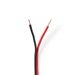 Nedis Repro kabel 2x 0.75 mm2 černá-červená / Měď / 100.0 m / Kulatý / PVC (CABR0750BK1000)