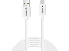 Sandberg USB-C USB-A 2.0 2M SAVER bílá / kabel USB-A na USB-C