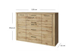 ARTEN (NANO Systems s.r.o.) Komoda DOORSET-2D4S (Dub navarra) KOMODA-DOORSET-2D4S
