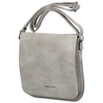 Dámské koženkové crossbody s klopou Debora, šedá