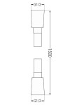 MEXEN/S - Cube DR02 podomítkový sprchový SET + slim sprcha 40 cm, chrom 77502DR0240-00