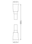 MEXEN/S - Cube DR02 podomítkový vanový SET s vytokovou hubicí + slim sprcha 25 cm, bílá 77503DR0225-20