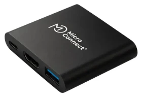 MicroConnect USB-C Premium hub bílá / USB 3.2 Gen2 Type-A / USB-C 3.2 Gen1 / HDMI (MC-HUBAV1)