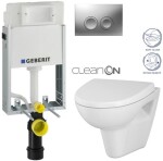 GEBERIT KOMBIFIXBasic vč. matného tlačítka DELTA 25 + WC CERSANIT CLEANON PARVA + SEDÁTKO 110.100.00.1 21MA PA1