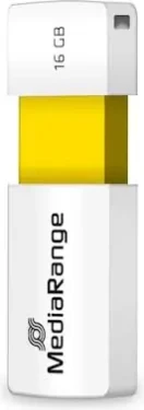 MediaRange MR972 16GB žluto-bílá / Flash Disk / USB-A 2.0 / čtení: 12MBs / zápis: 5MBs (MR972)