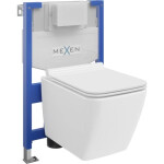 MEXEN/S - WC předstěnová instalační sada Fenix XS-F s mísou WC Vega + sedátko softclose, bílá 68030654000