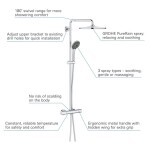 GROHE - Vitalio Joy Sprchový set 310 s termostatem na zeď a poličkou, 3 proudy, chrom 26401001