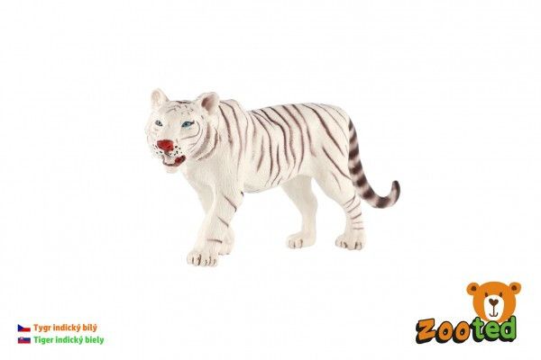 Tygr indický bílý zooted plast 14cm sáčku