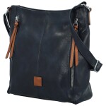 Stylová dámská koženková crossbody kabelka Samer, tmavě modrá