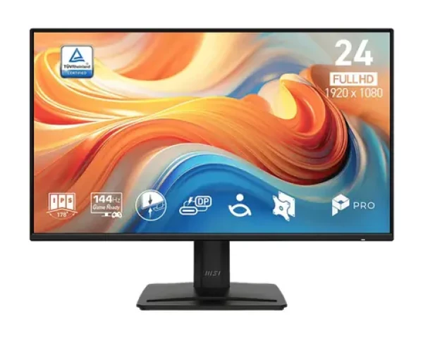 23.8" MSI PRO MP242 E14C černá / IPS / FHD / 16:9 / 1ms / 1100:1 / 300cd-m2 / HDMI + DP + USB-C / VESA (PRO MP242 E14C)