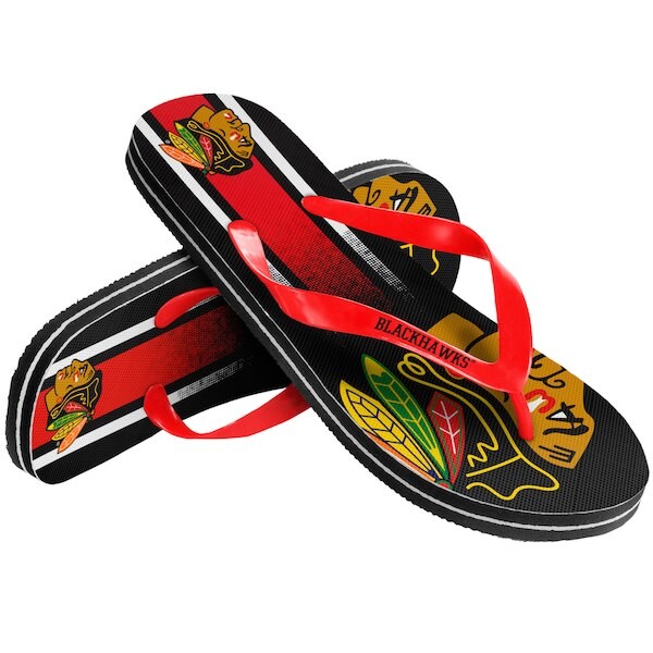 FOCO Pánské Pantofle Chicago Blackhawks Gradient Flip Flops Velikost:
