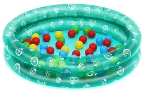 Bestway Nafukovací bazének Splash Play s míčky zelená / Bazének / O 91 x 20 cm / 73 l / PVC / 2+ roky (51141)