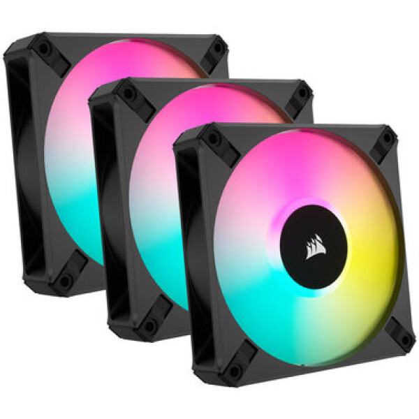 Corsair AF Elite Series RGB 120mm černá 3 ks / Fluid Dynamic Bearing / 550-2100 RPM / 65.57 CFM / 4-pin (CO-9050154-WW)